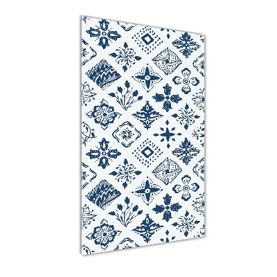 Cuadro de metacrilato moderno efecto cristal vertical Patrón floral