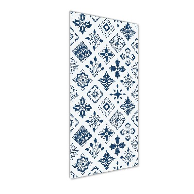 Cuadro de metacrilato moderno efecto cristal vertical Patrón floral