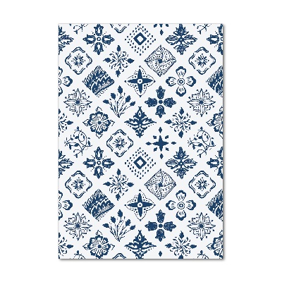 Cuadro de metacrilato moderno efecto cristal vertical Patrón floral