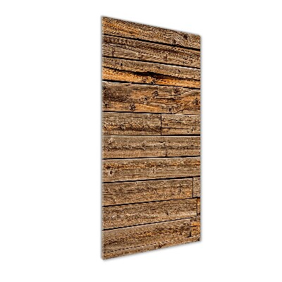 Cuadro decorativo en acrílico brillante vertical pared de madera
