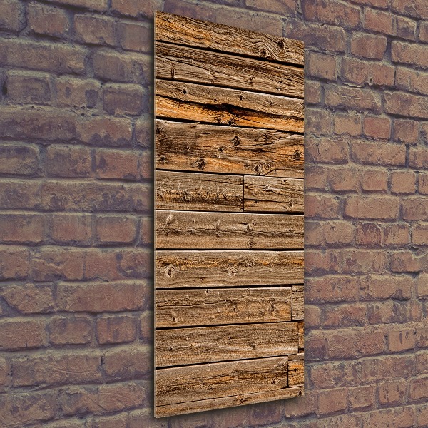 Cuadro decorativo en acrílico brillante vertical pared de madera