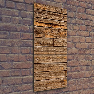 Cuadro decorativo en acrílico brillante vertical pared de madera