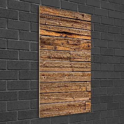 Cuadro decorativo en acrílico brillante vertical pared de madera