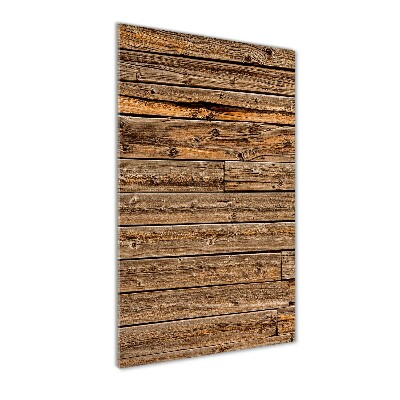Cuadro decorativo en acrílico brillante vertical pared de madera