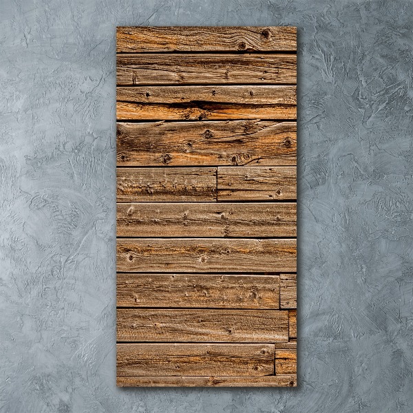 Cuadro decorativo en acrílico brillante vertical pared de madera