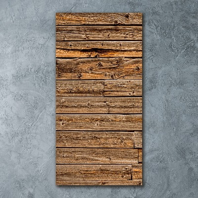 Cuadro decorativo en acrílico brillante vertical pared de madera