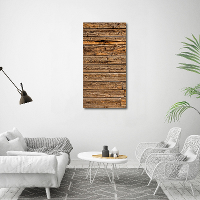 Cuadro decorativo en acrílico brillante vertical pared de madera