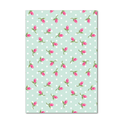 Cuadro decorativo en acrílico brillante vertical Rosas