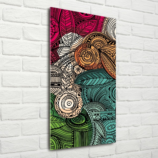 Impresión en metacrilato de alta calidad vertical Plumas abstractas