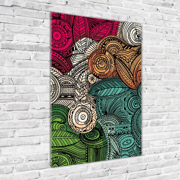 Impresión en metacrilato de alta calidad vertical Plumas abstractas