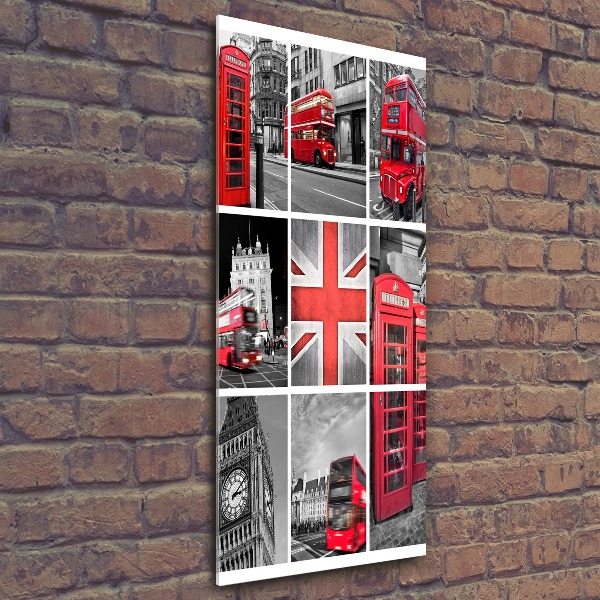 Impresión en metacrilato de alta calidad vertical Collage de Londres