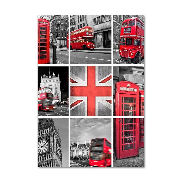 Impresión en metacrilato de alta calidad vertical Collage de Londres