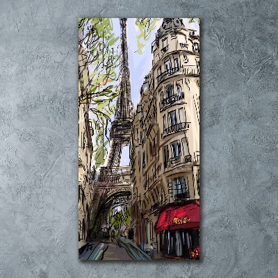 Cuadro de metacrilato vertical Torre Eiffel de París