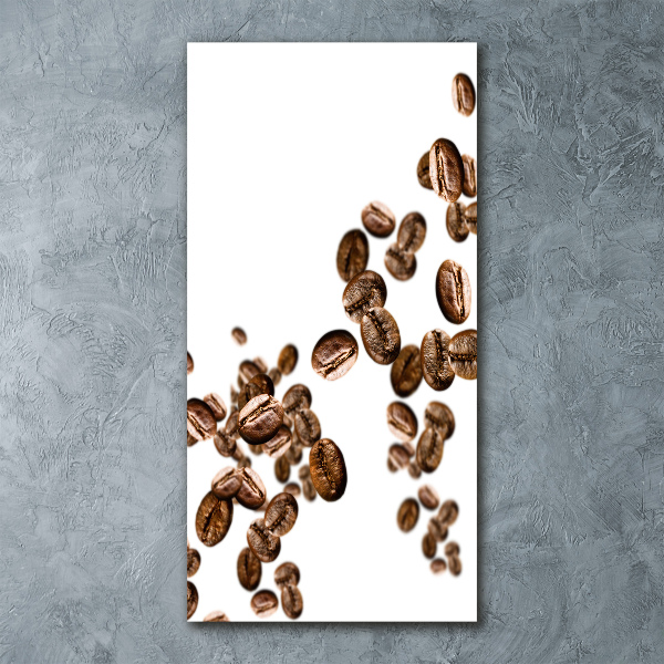 Cuadro decorativo en acrílico brillante vertical Granos de café