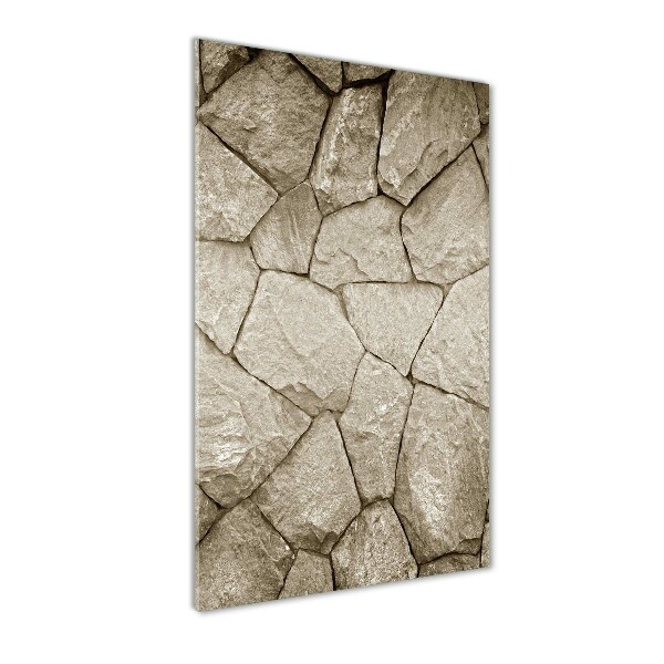 Cuadro de metacrilato vertical Muro de piedra
