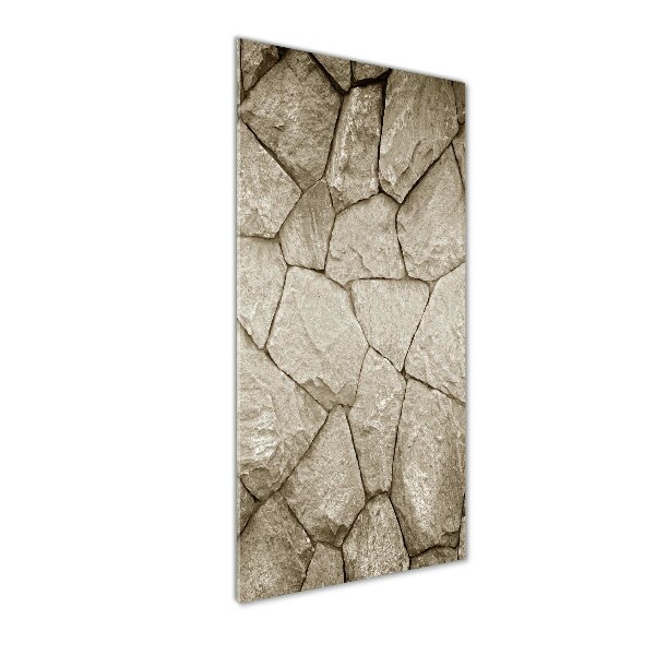 Cuadro de metacrilato vertical Muro de piedra