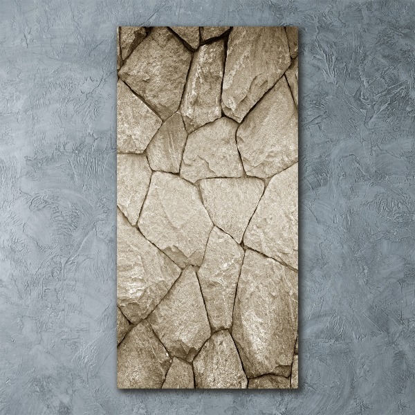 Cuadro de metacrilato vertical Muro de piedra
