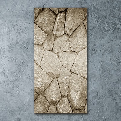 Cuadro de metacrilato vertical Muro de piedra