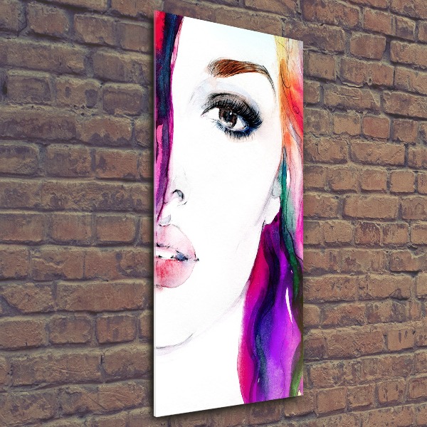 Impresión en metacrilato de alta calidad vertical Mujer abstracta