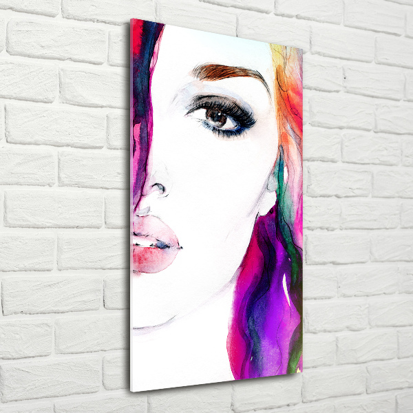 Impresión en metacrilato de alta calidad vertical Mujer abstracta