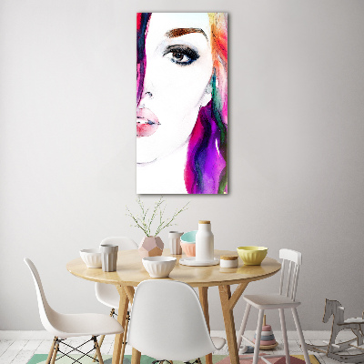 Impresión en metacrilato de alta calidad vertical Mujer abstracta