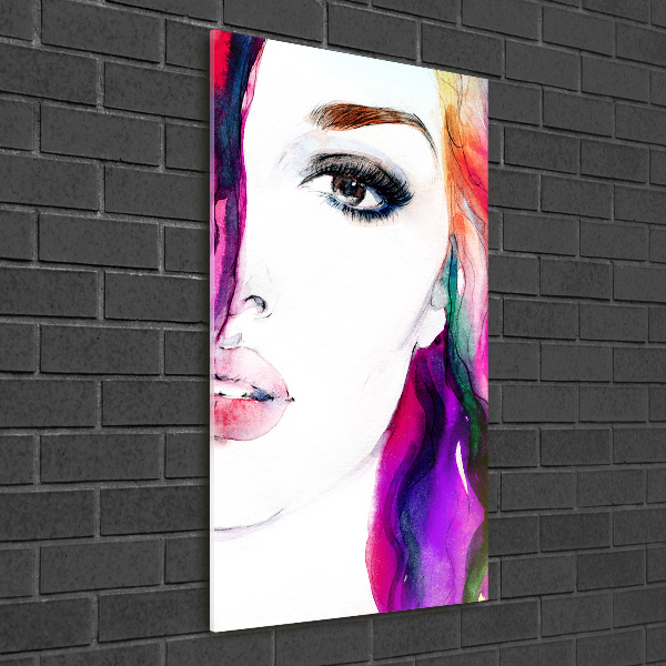 Impresión en metacrilato de alta calidad vertical Mujer abstracta