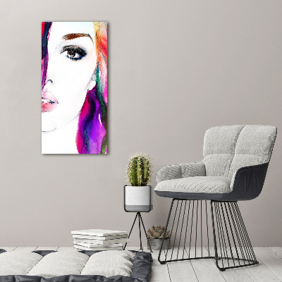 Impresión en metacrilato de alta calidad vertical Mujer abstracta