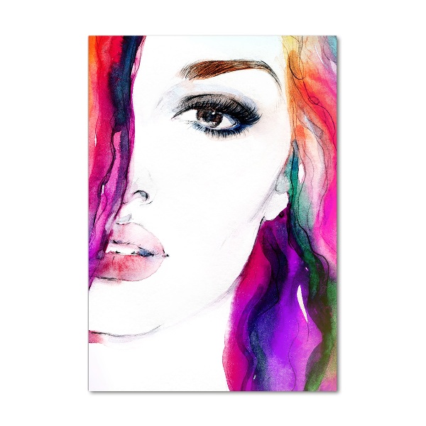 Impresión en metacrilato de alta calidad vertical Mujer abstracta