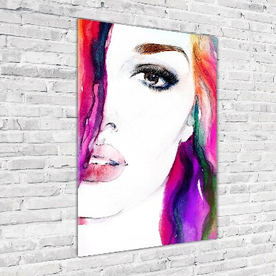 Impresión en metacrilato de alta calidad vertical Mujer abstracta