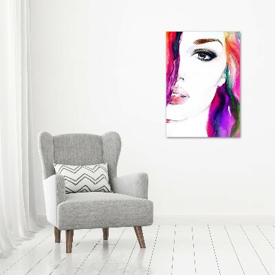 Impresión en metacrilato de alta calidad vertical Mujer abstracta