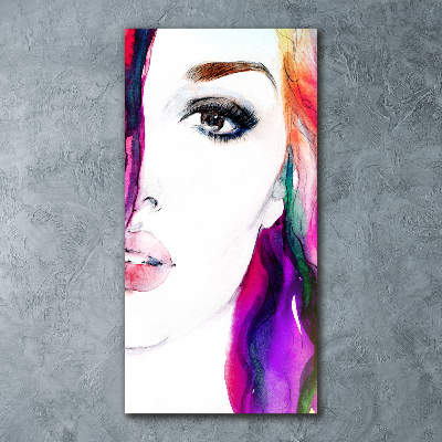 Impresión en metacrilato de alta calidad vertical Mujer abstracta