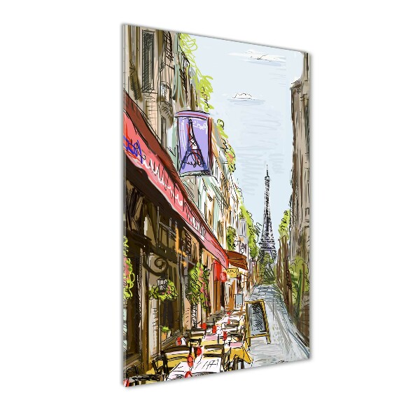 Cuadro de metacrilato moderno efecto cristal vertical Torre Eiffel de París