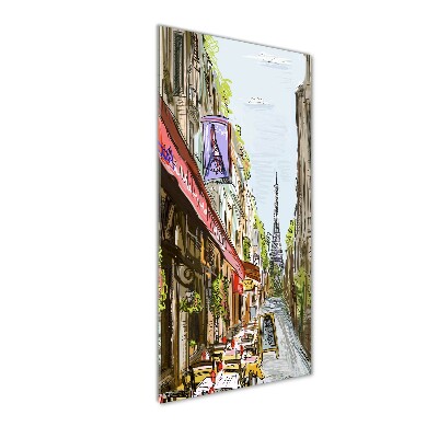 Cuadro de metacrilato moderno efecto cristal vertical Torre Eiffel de París