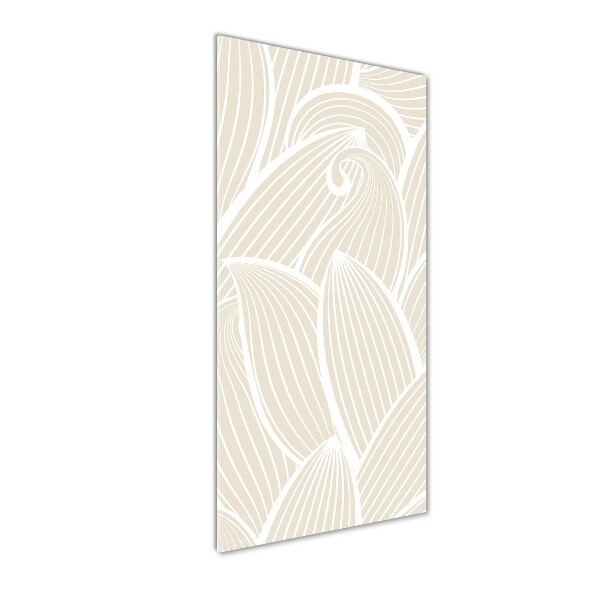 Cuadro de metacrilato moderno efecto cristal vertical pétalos de flores