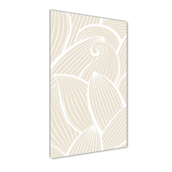 Cuadro de metacrilato moderno efecto cristal vertical pétalos de flores