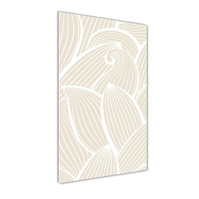 Cuadro de metacrilato moderno efecto cristal vertical pétalos de flores