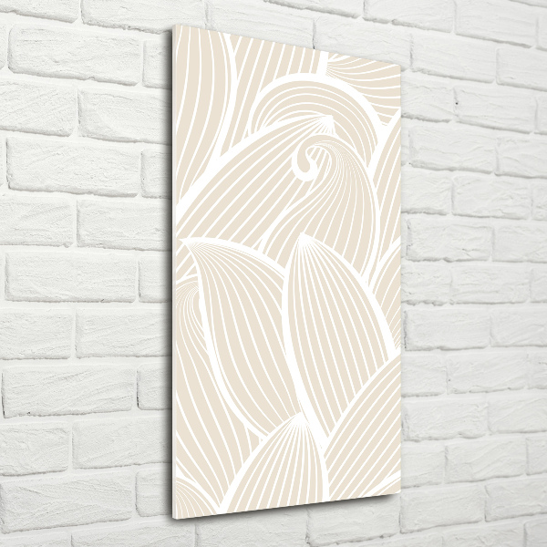 Cuadro de metacrilato moderno efecto cristal vertical pétalos de flores