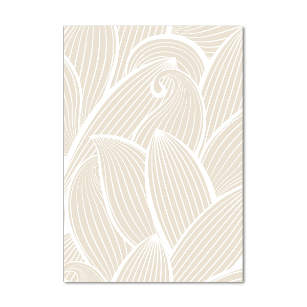 Cuadro de metacrilato moderno efecto cristal vertical pétalos de flores