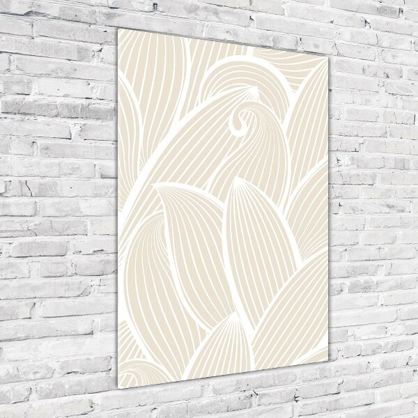 Cuadro de metacrilato moderno efecto cristal vertical pétalos de flores