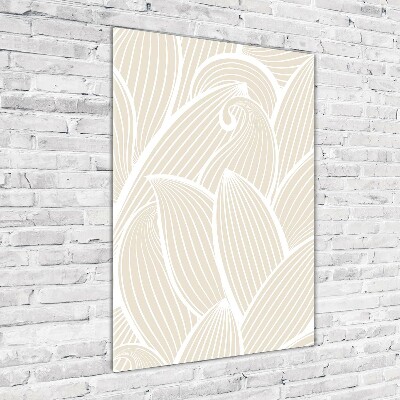 Cuadro de metacrilato moderno efecto cristal vertical pétalos de flores