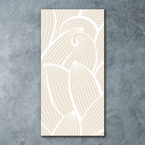 Cuadro de metacrilato moderno efecto cristal vertical pétalos de flores