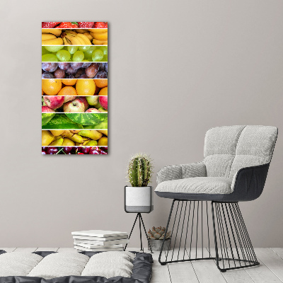 Impresión en metacrilato de alta calidad vertical Frutas coloridas