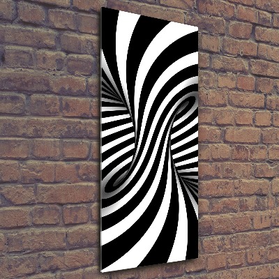 Cuadro decorativo en acrílico brillante vertical Vórtice abstracto