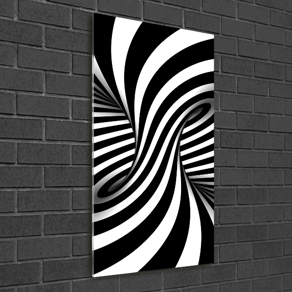 Cuadro decorativo en acrílico brillante vertical Vórtice abstracto