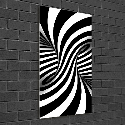 Cuadro decorativo en acrílico brillante vertical Vórtice abstracto