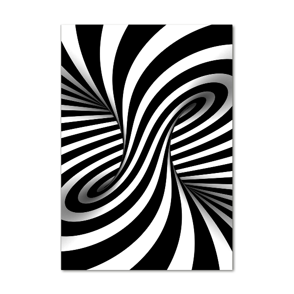 Cuadro decorativo en acrílico brillante vertical Vórtice abstracto