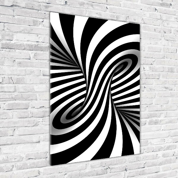 Cuadro decorativo en acrílico brillante vertical Vórtice abstracto