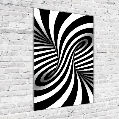 Cuadro decorativo en acrílico brillante vertical Vórtice abstracto