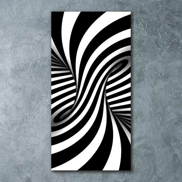 Cuadro decorativo en acrílico brillante vertical Vórtice abstracto