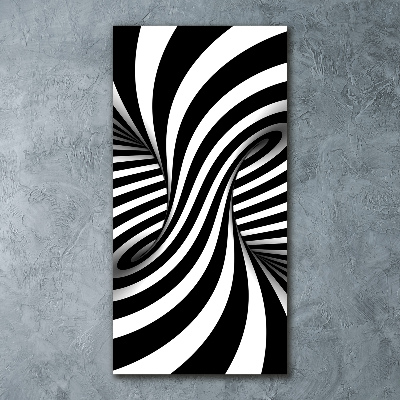 Cuadro decorativo en acrílico brillante vertical Vórtice abstracto